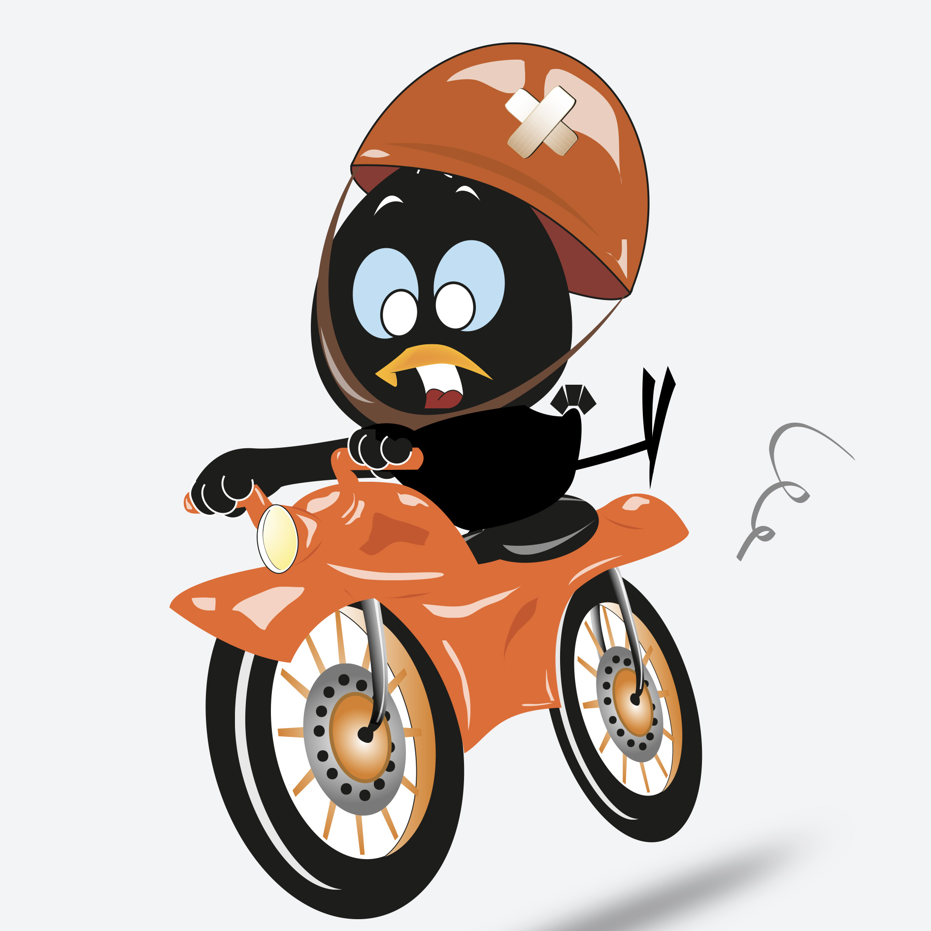 Calimero moto Z'team - Illustration vectorielle
