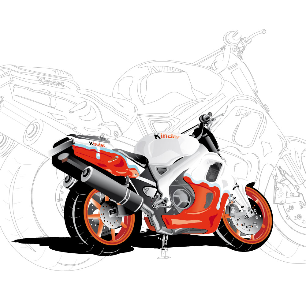 Moto Kinder - Illustration vectorielle